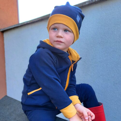 Alternative view of 4BABIES Szabadidő szett, sötétkék & mustársárga