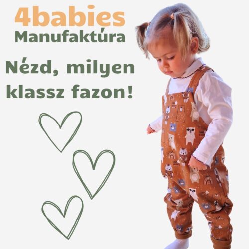 Alternative view of 4BABIES "Vidám pillangók" kertésznadrág