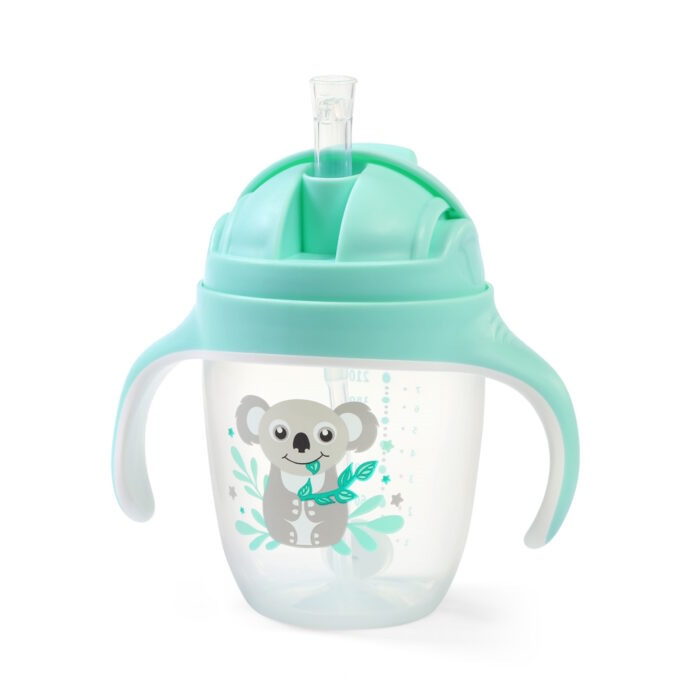 BabyOno 240ml szívószálas itatópohár, menta