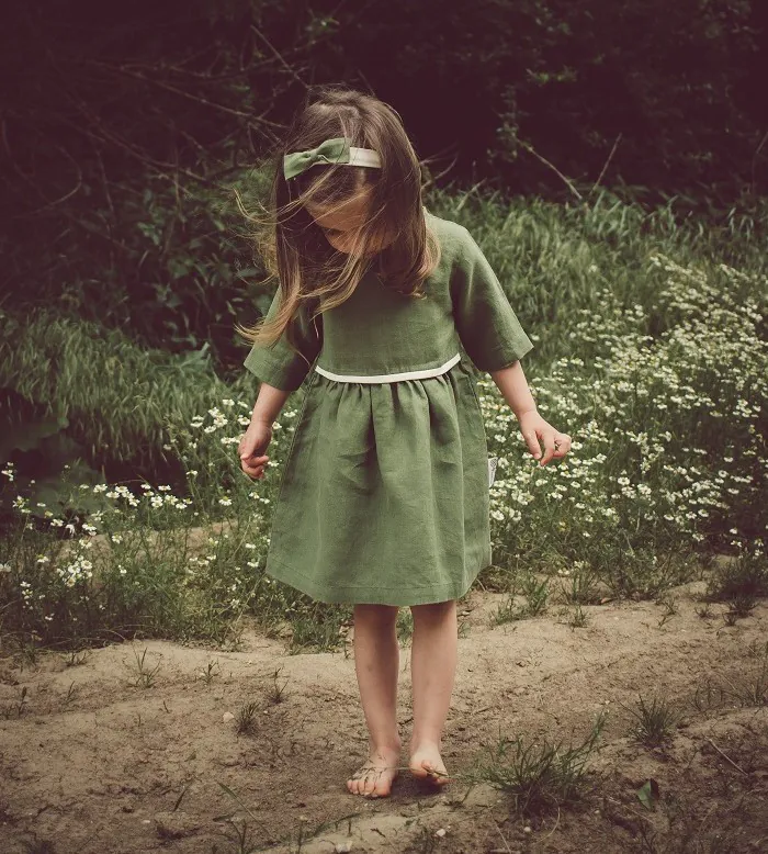 4BABIES "Napraforgó" len ruhácska, mályva - Image 2