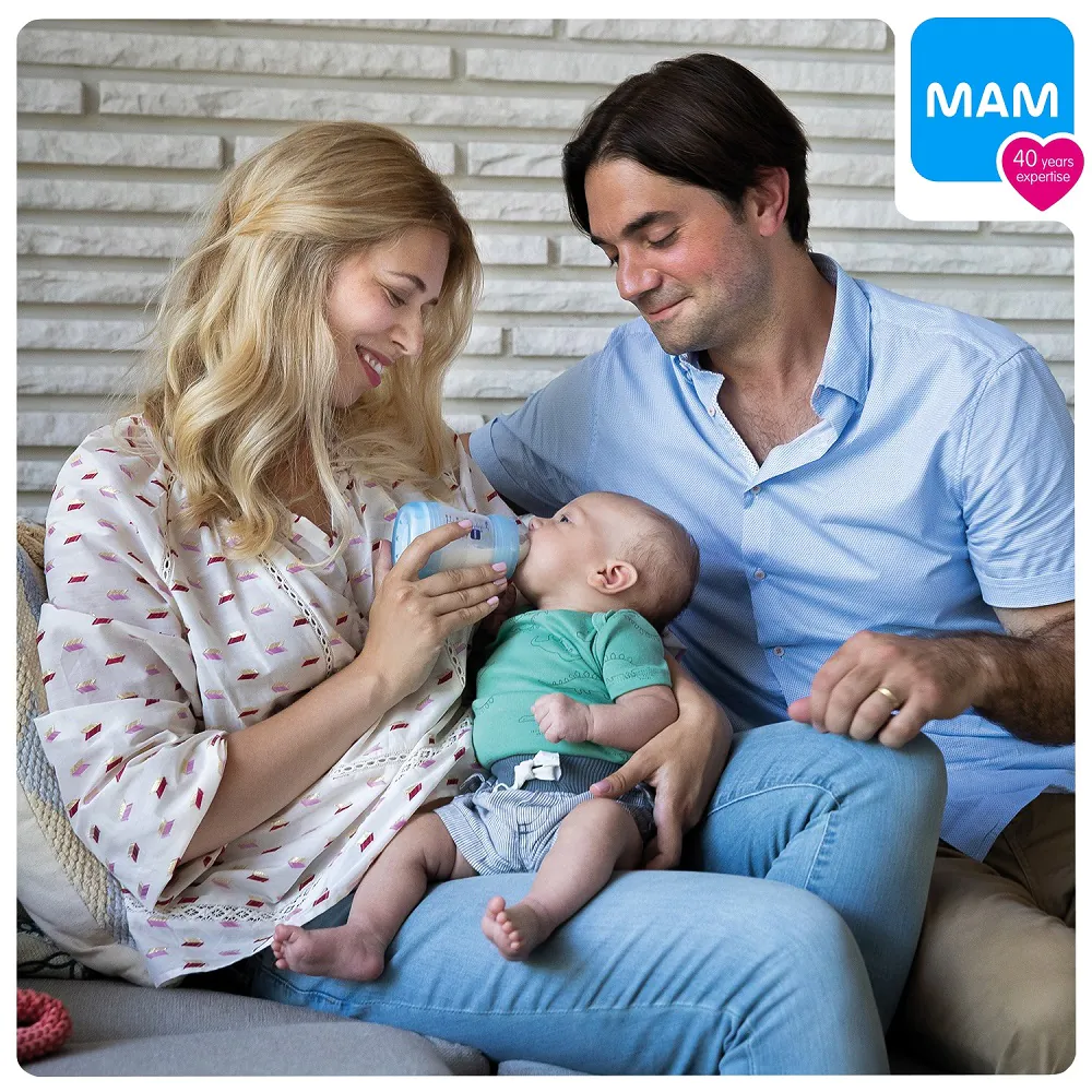 MAM Anti-Colic 130ml cumisüveg + Start cumi (krémszínű) - Image 3