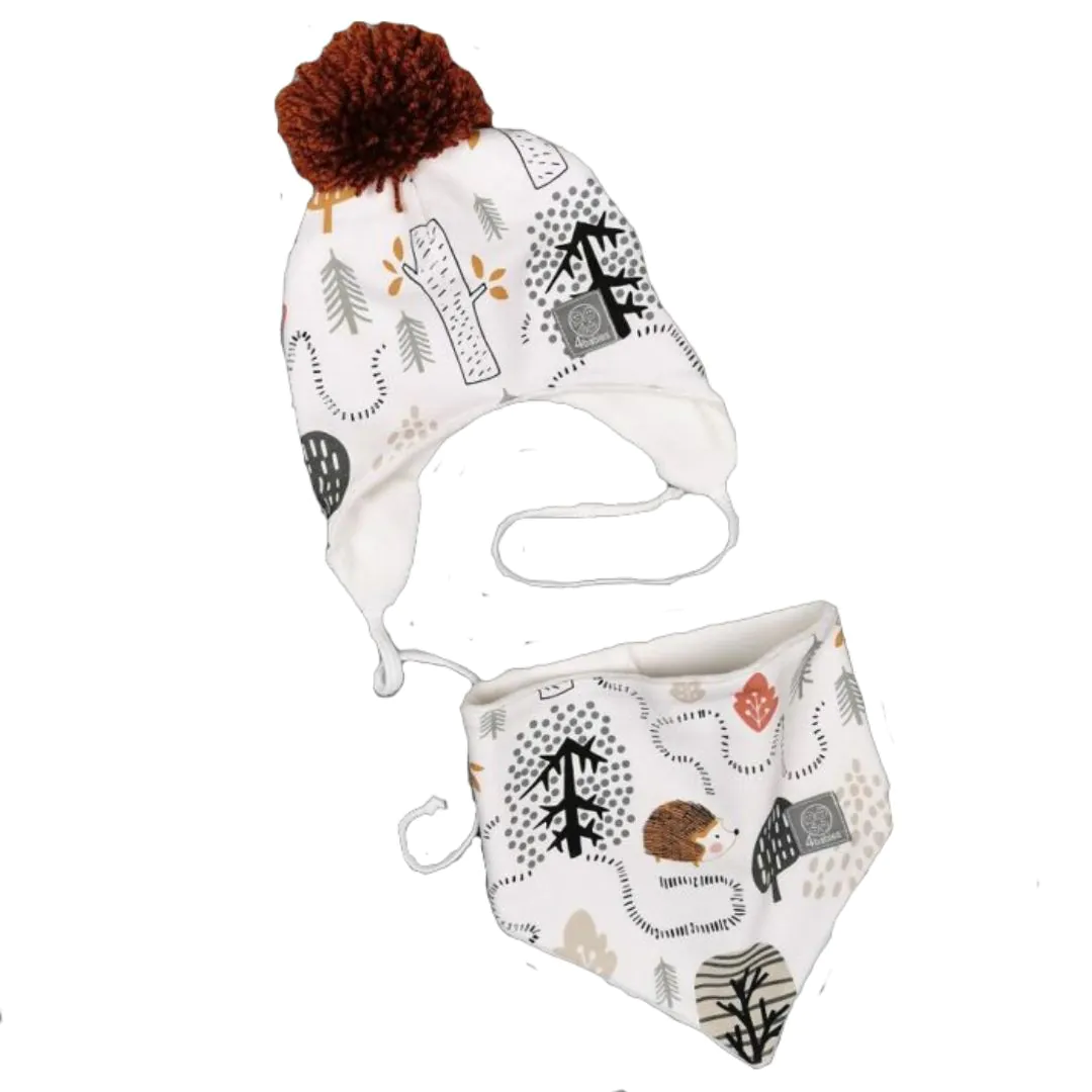 4BABIES "Sündörgő" baba sapka & sál szett