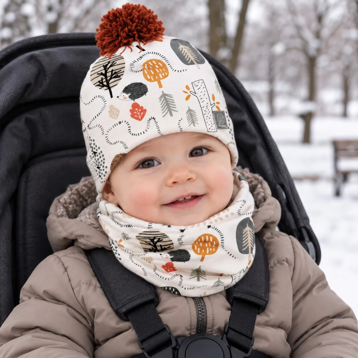 4BABIES "Sündörgő" sapka & sál szett - Image 2