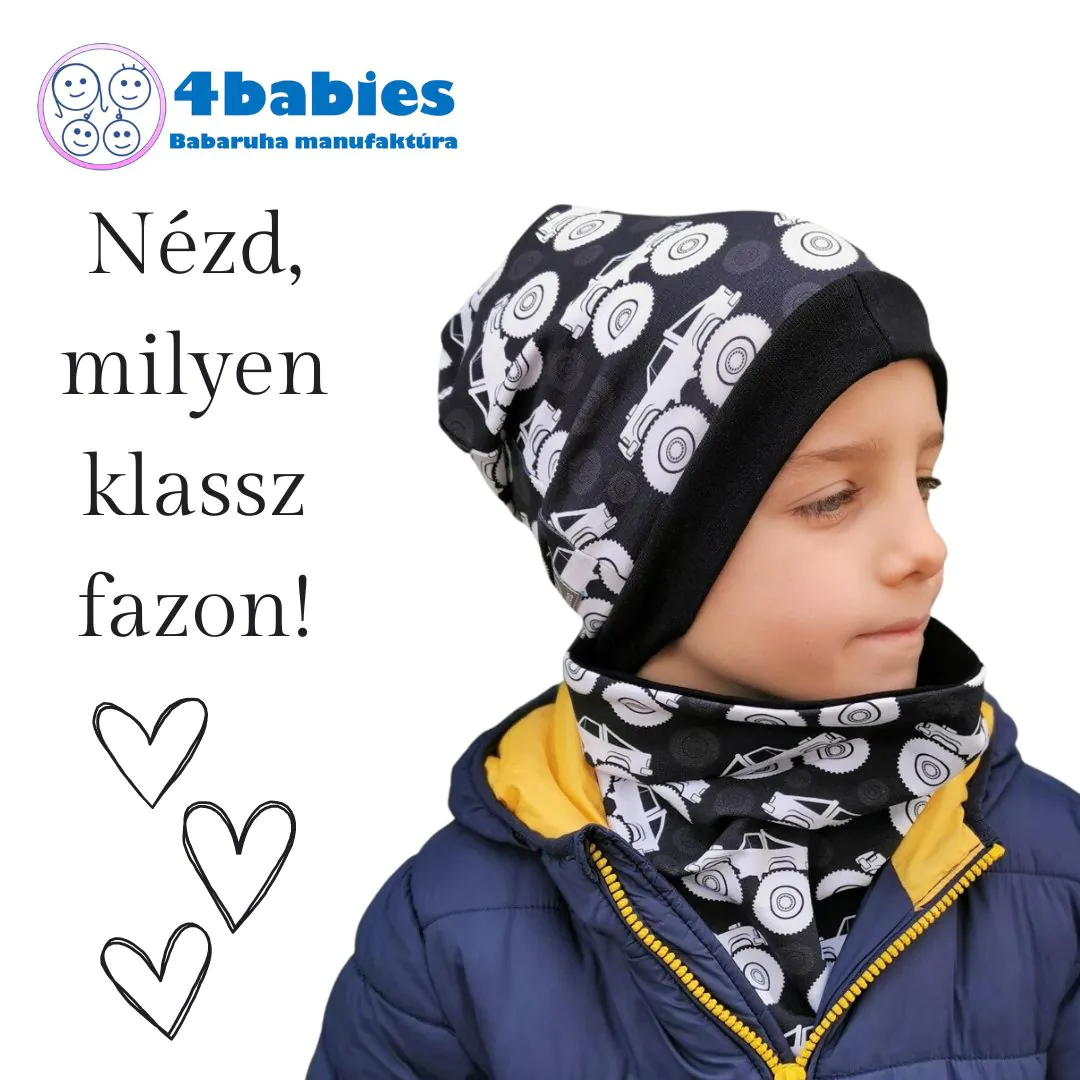 4BABIES "Dübörgő dömperek" egyrétegű sapka - Image 2