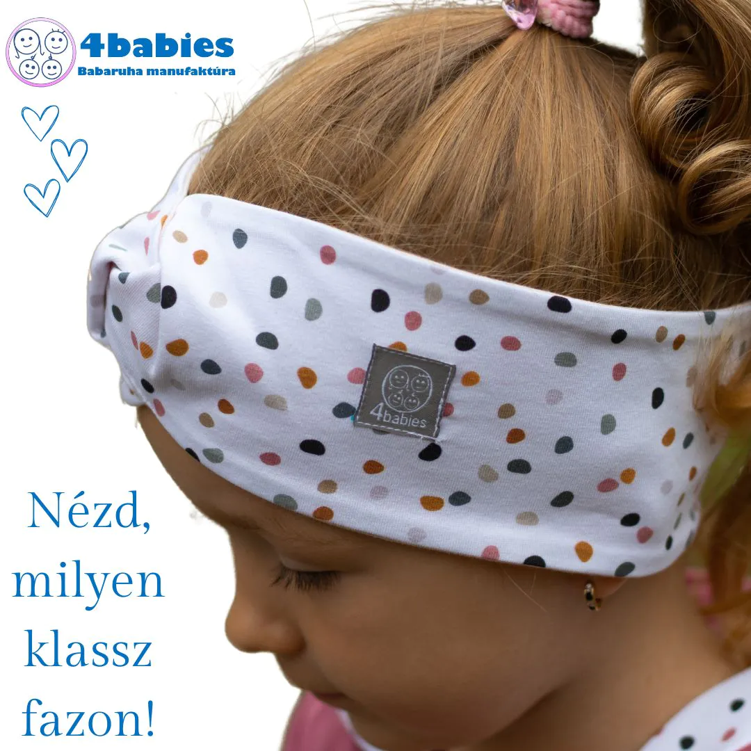 4BABIES "Absztrakt zöld" fülpánt, ekrü - Image 2