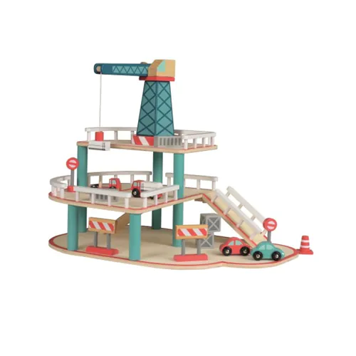 Egmont Toys fa játék garázs daruval