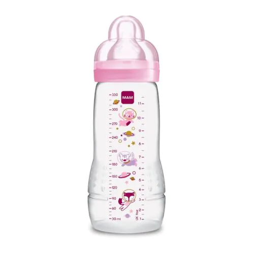 MAM EASY ACTIVE MŰANYAG CUMISÜVEG 330 ML - rózsaszín