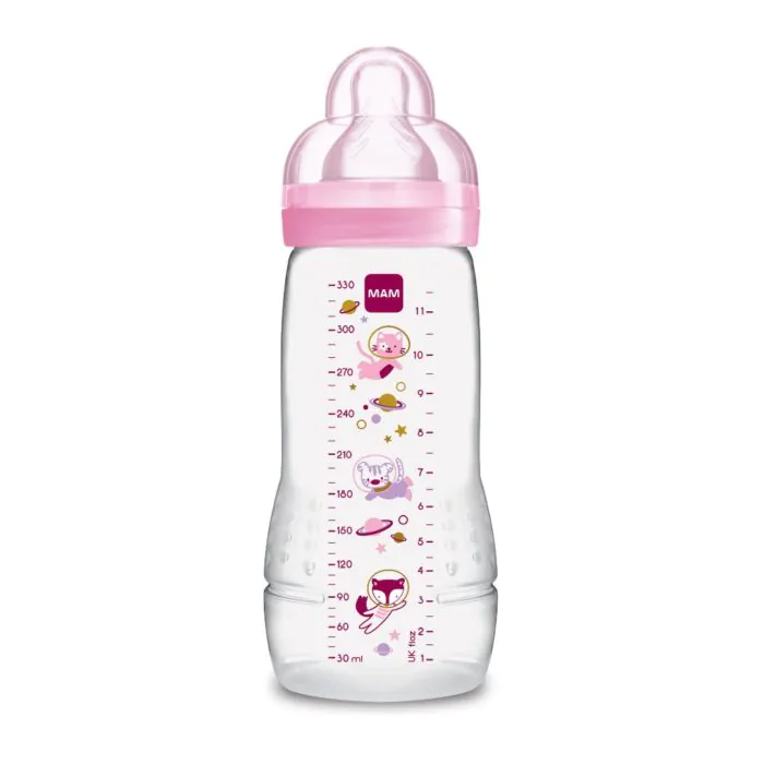 MAM EASY ACTIVE MŰANYAG CUMISÜVEG 330 ML - rózsaszín