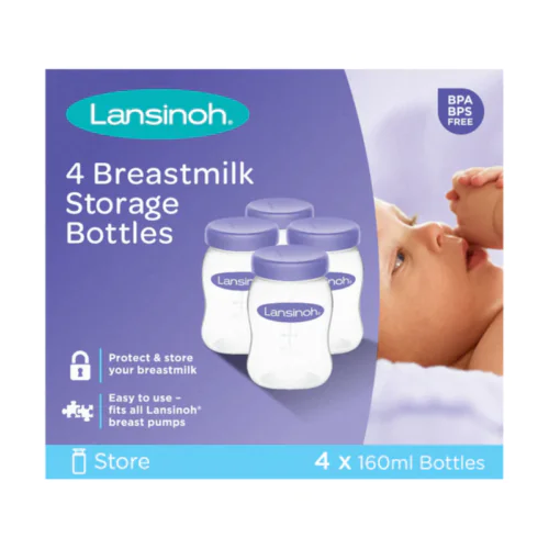 LANSINOH ANYATEJTÁROLÓ PALACKOK 160 ML 4 DB
