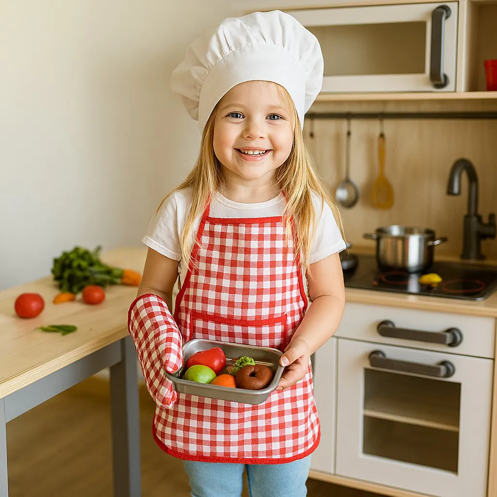 Egmont Toys kis szakács ruha szett – piros kockás