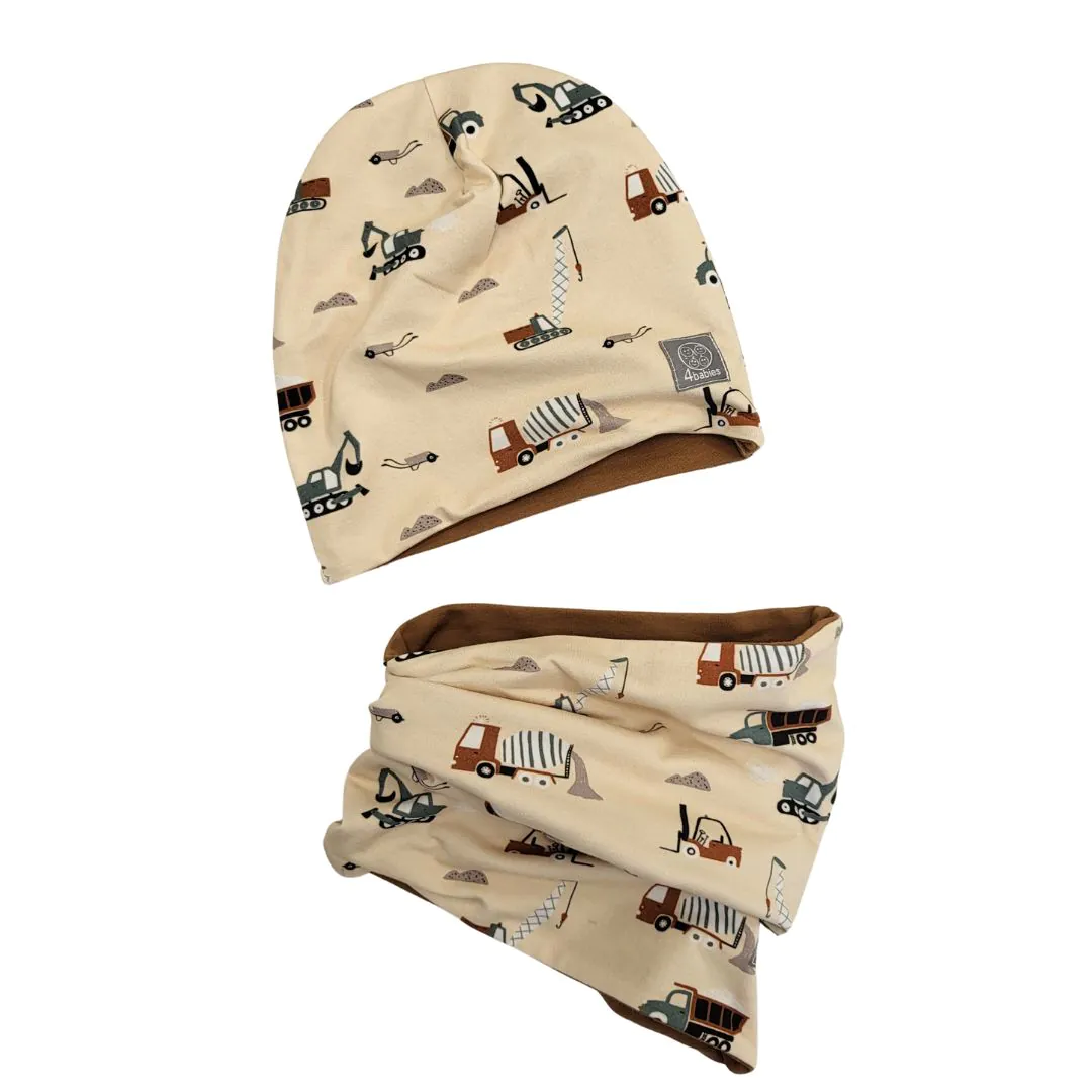 4BABIES "Bababau" sapka & sál szett, méret: 9-12 hó