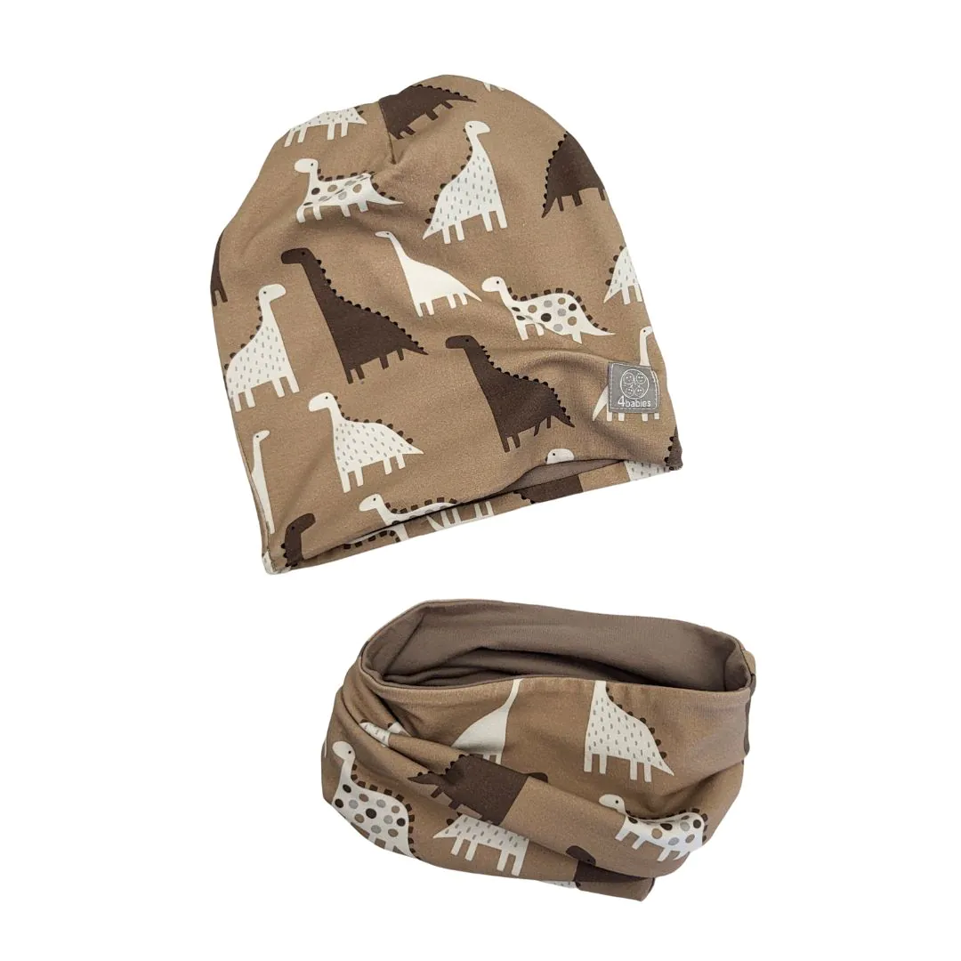 4BABIES "Dínó" sapka & sál szett