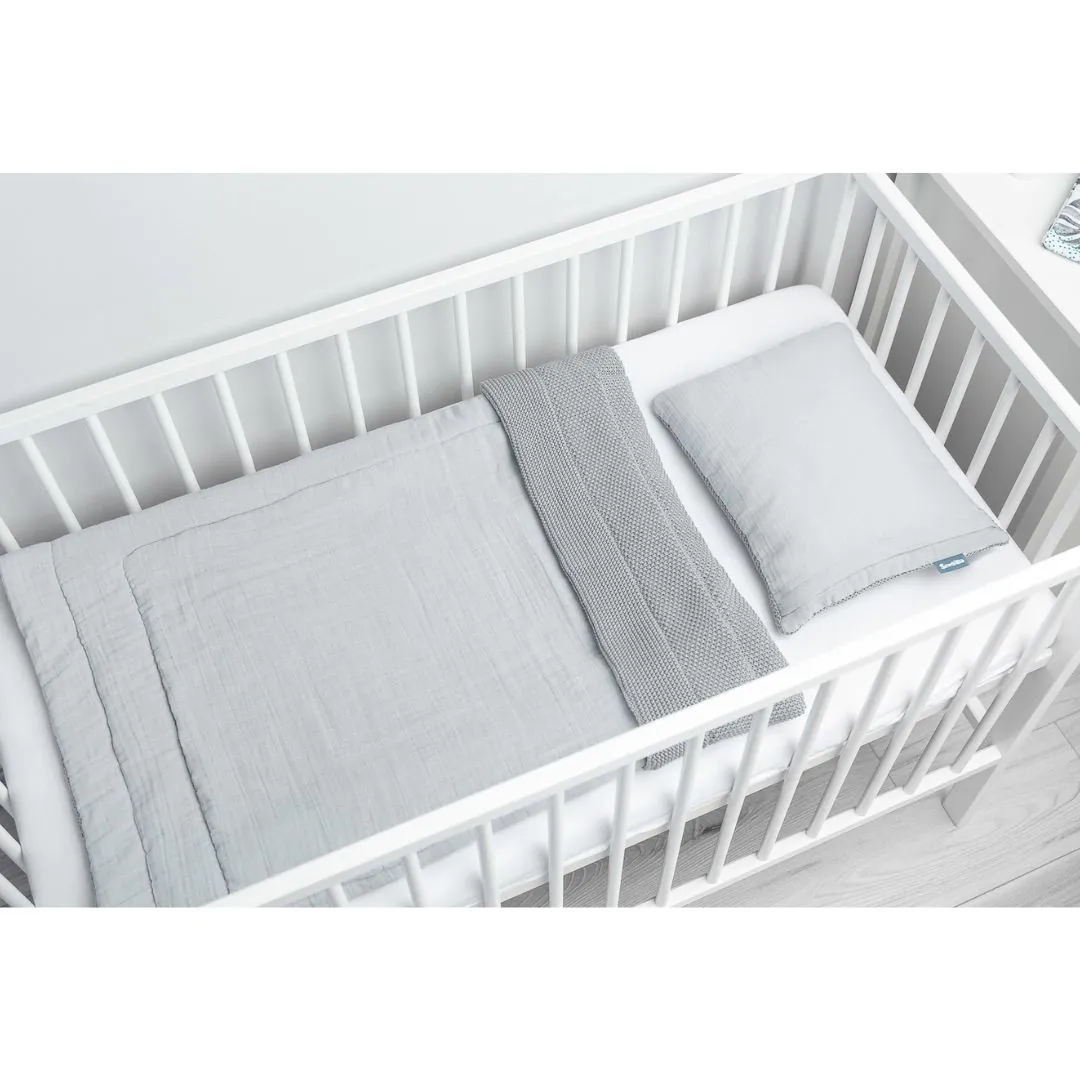 SENSILLO MUSZLIN ÁGYNEMŰ GARNITÚRA, SZÜRKE - Image 5