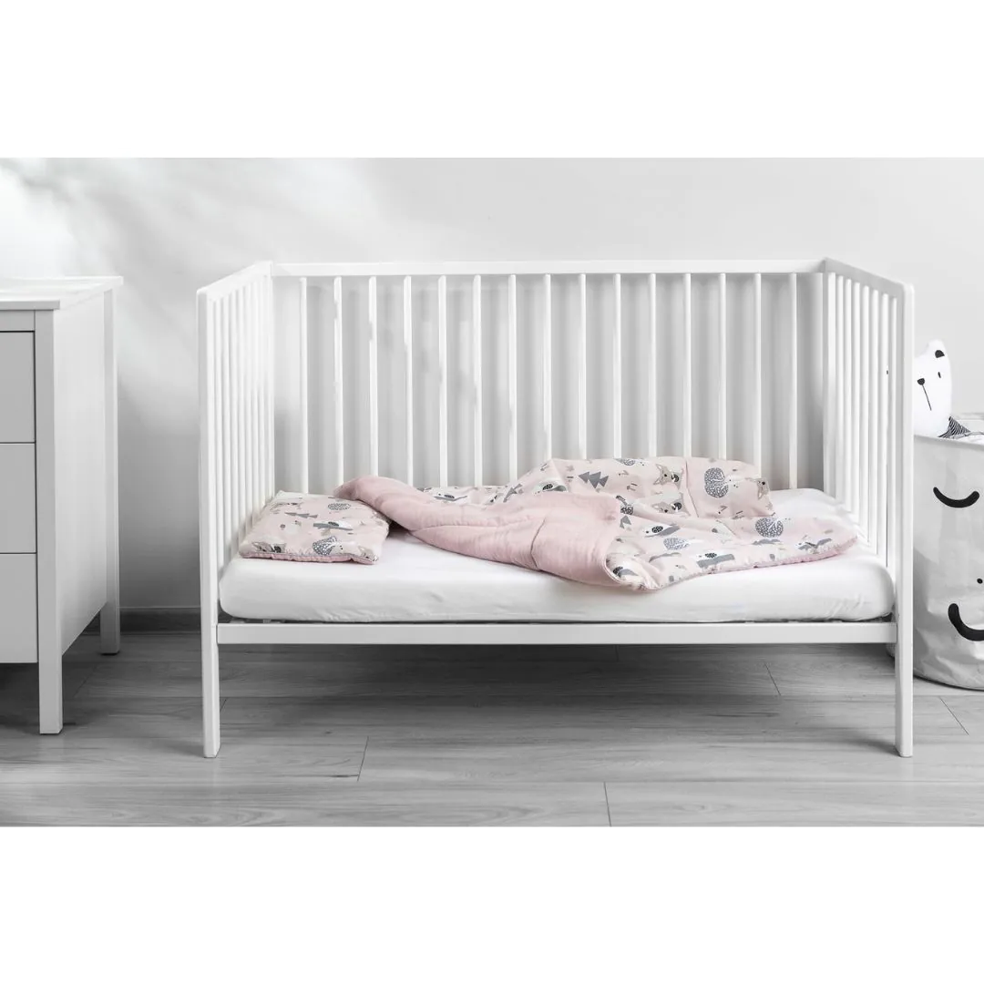 SENSILLO MUSZLIN ÁGYNEMŰ GARNITÚRA, RÓZSASZÍN ERDŐ - Image 6