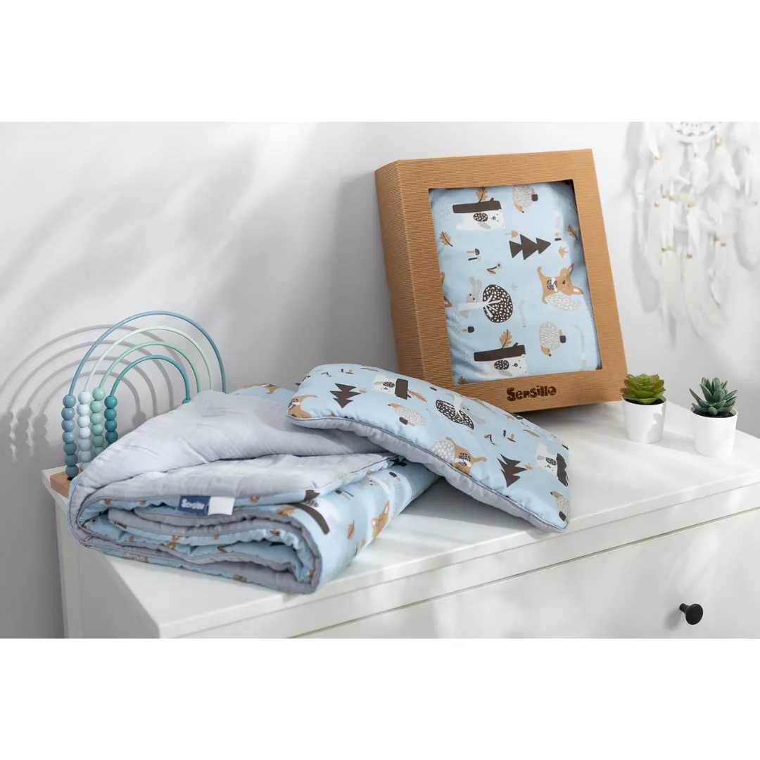 SENSILLO MUSZLIN ÁGYNEMŰ GARNITÚRA, KÉK ERDŐ - Image 6