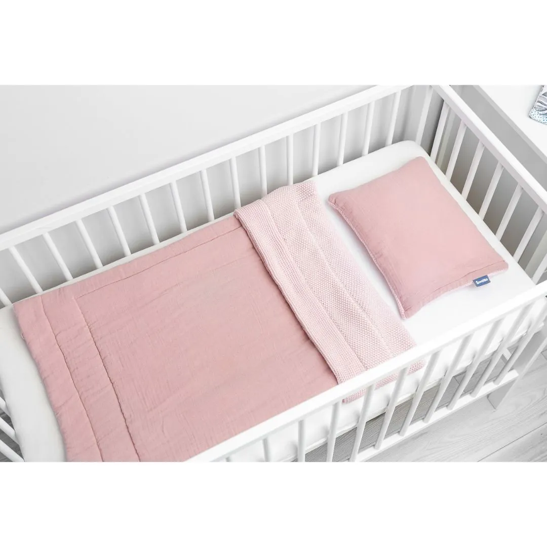 SENSILLO MUSZLIN ÁGYNEMŰ GARNITÚRA, RÓZSASZÍN - Image 6