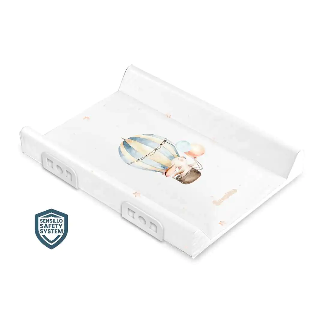 SENSILLO merevített pelenkázó alátét biztonsági rendszerrel, Repülj Nyuszi, 50x70cm