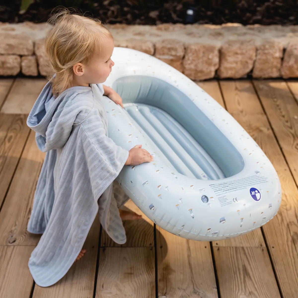 Little Dutch gyerek fürdőponcsó, kék - Image 3