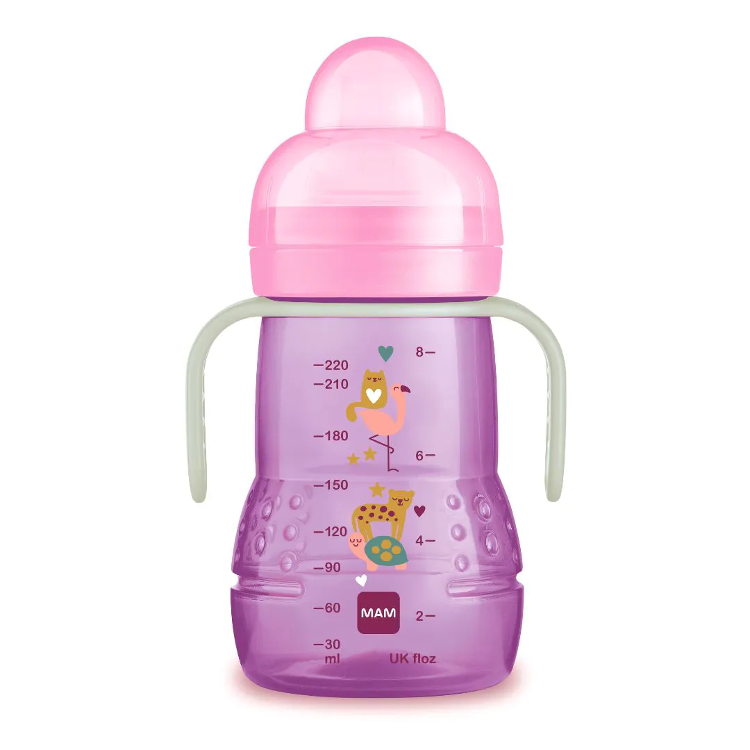 MAM "Trainer+Night" tanulópohár 220ml, lila