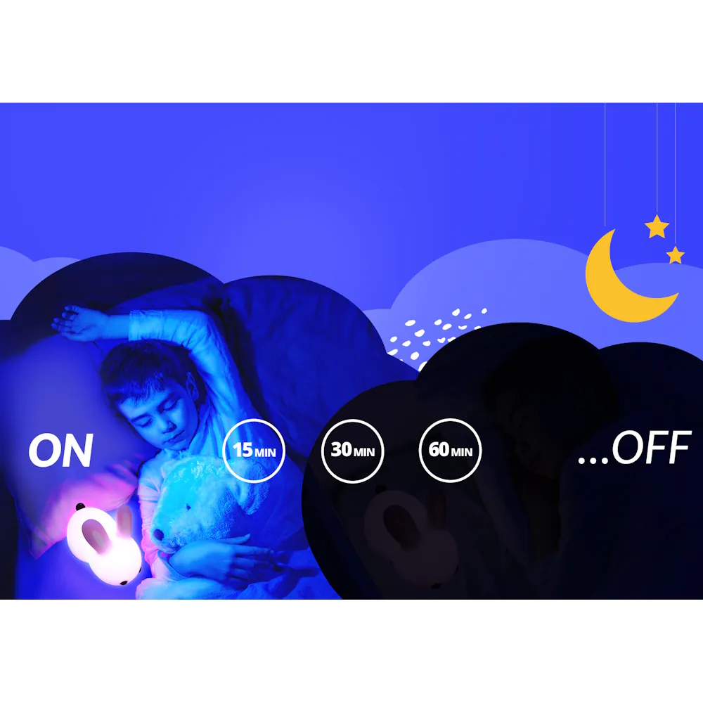 Neno LED éjjeli-fény Nyuszi távirányítóval - Image 9