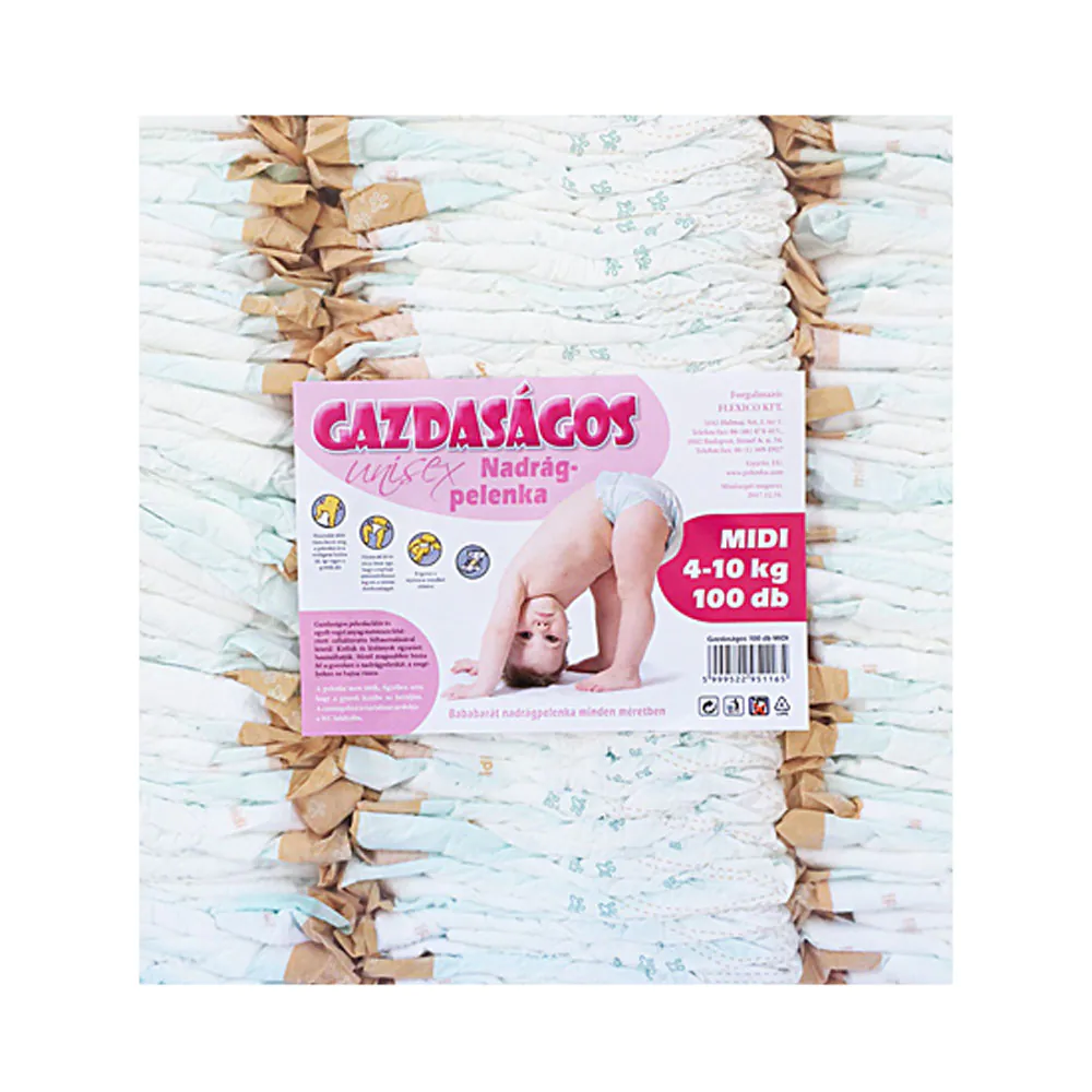 Gazdaságos pelenka, 100db-os, midi 4-10kg