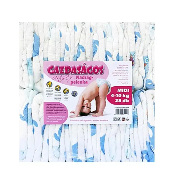 Gazdaságos pelenka, 28db-os, midi 4-10kg