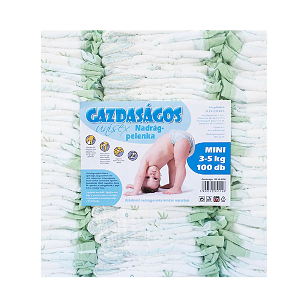 Gazdaságos pelenka, 100 db-os, mini 3-5kg