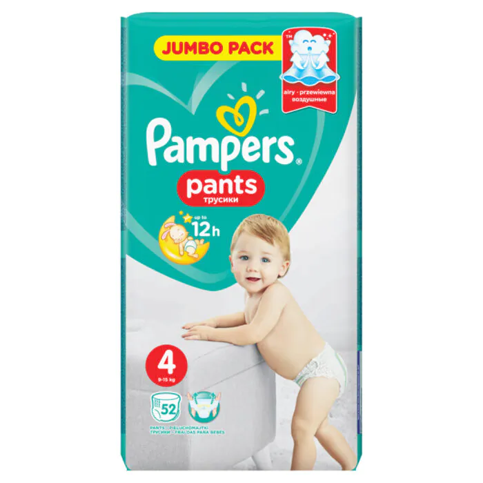 Pampers Pants 4 Jumbo Pack bugyipelenka, 9-15kg, 52db