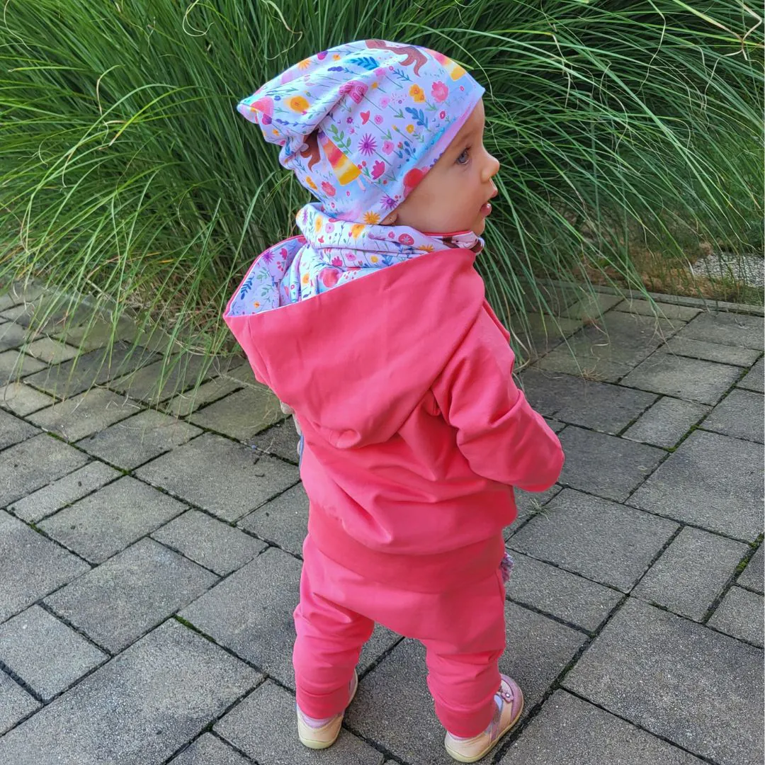 4BABIES "Tündérkert" kétrétegű sapka-sál szett - Image 3