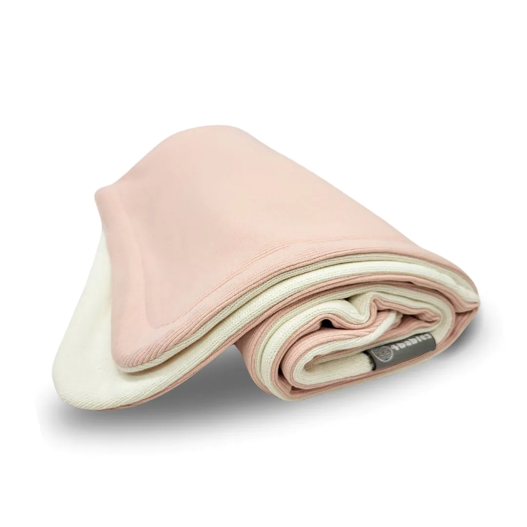 4BABIES Kötött babatakaró, old rose