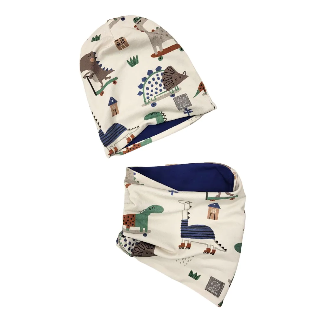 4BABIES "Dínó Krossz" sapka & sál szett
