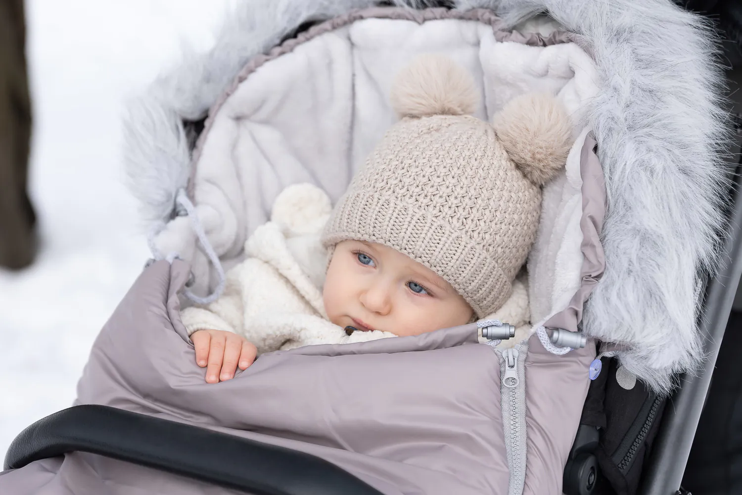 SENSILLO ORSO Babakocsi Bundazsák – gyöngy bézs - Image 4