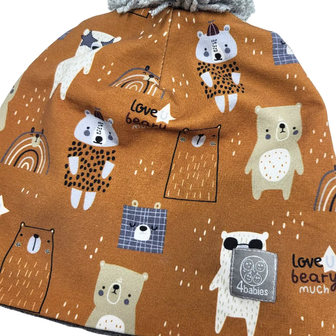 4BABIES "Barna Brumi" téli sapka & sál szett - Image 3