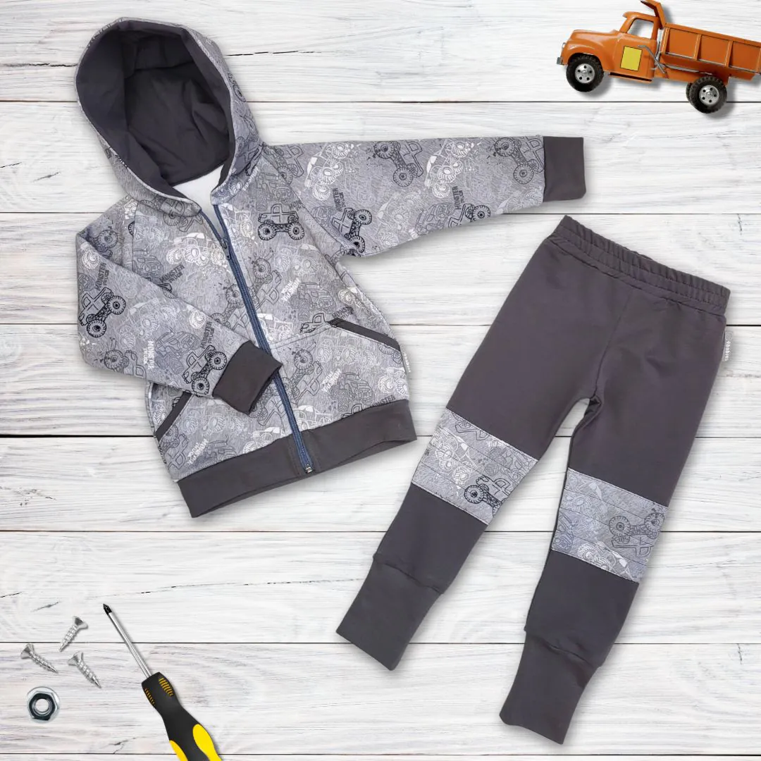 4BABIES "Monszterek" kisfiú szabadidő együttes, szürke - Image 5