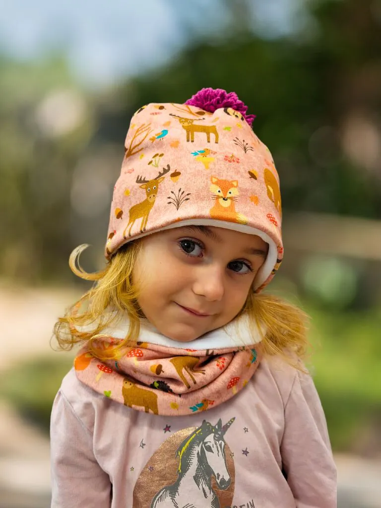 4BABIES "Édes pagony" téli sapka & sál szett - Image 2