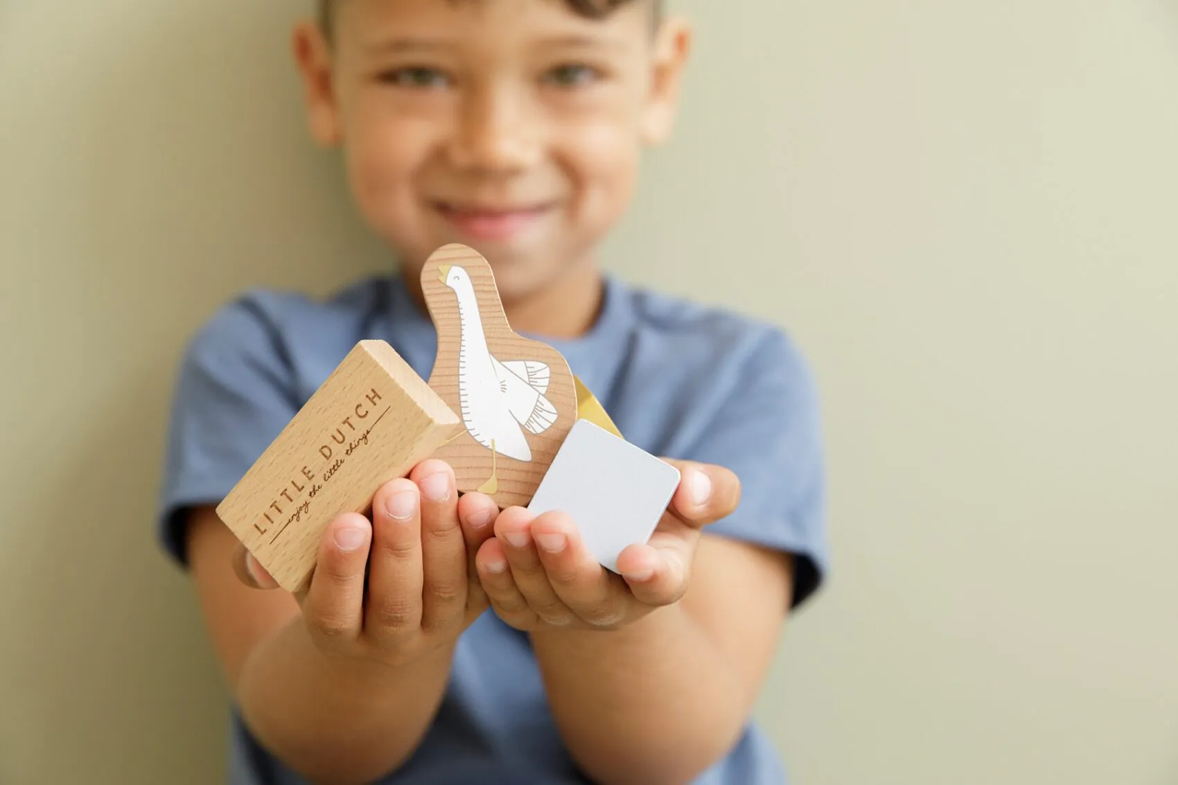 LITTLE DUTCH fa építőkocka 50 db - kék - Image 3