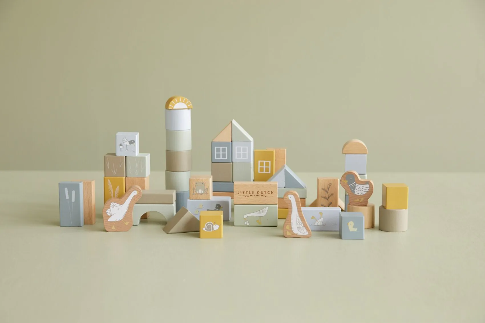 LITTLE DUTCH fa építőkocka 50 db - kék - Image 5