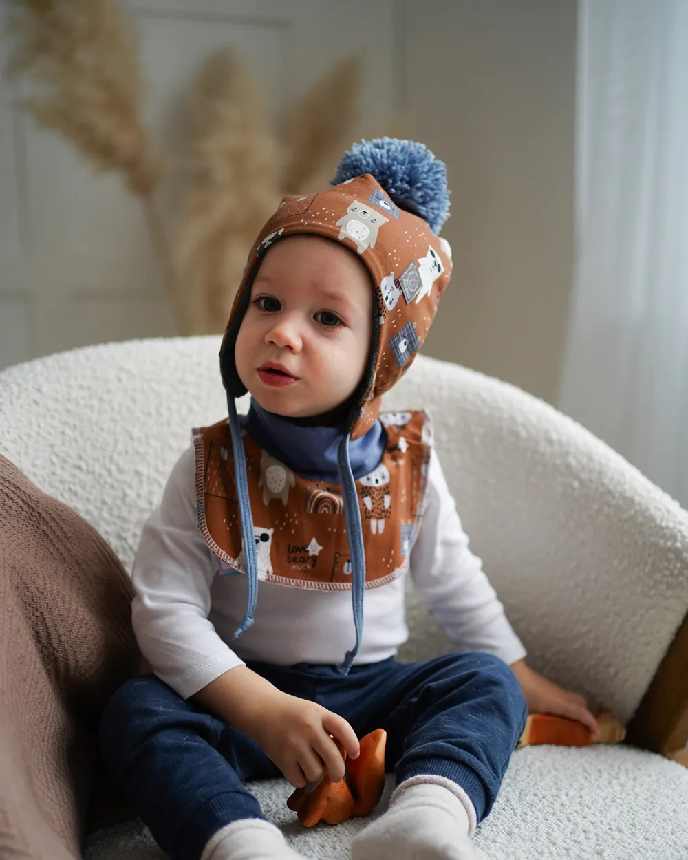 4BABIES "Barna brumi" téli kötős babasapka - Image 2