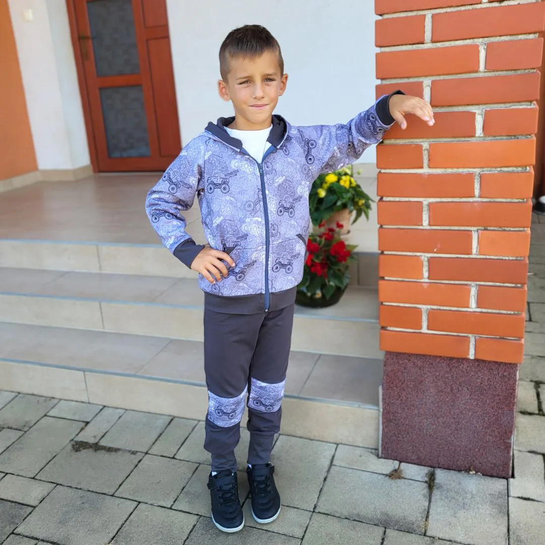 4BABIES "Monszterek" kisfiú szabadidő együttes, szürke - Image 2