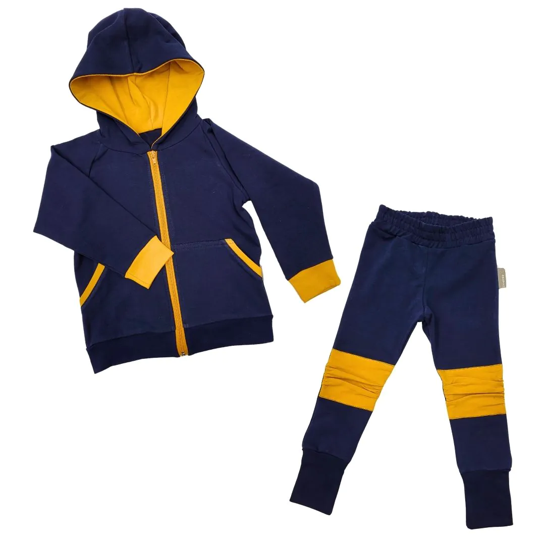 4BABIES Szabadidő szett, sötétkék & mustársárga