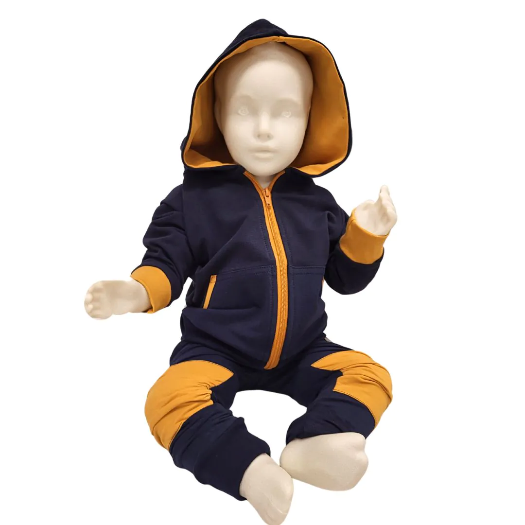 4BABIES Szabadidő szett, sötétkék & mustársárga - Image 4