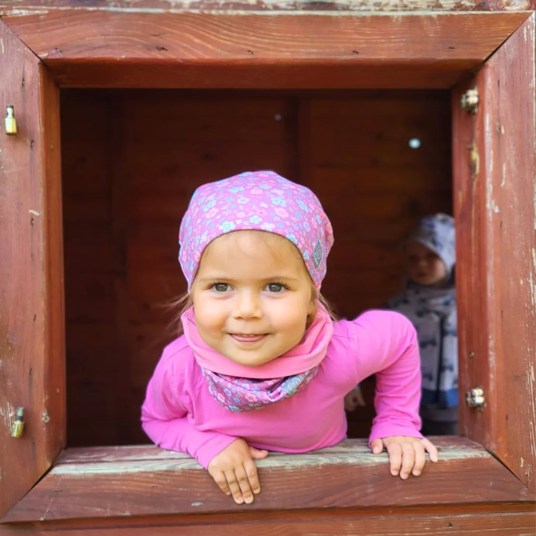 4BABIES "Virágvarázs" kétrétegű sapka-sál szett - Image 2