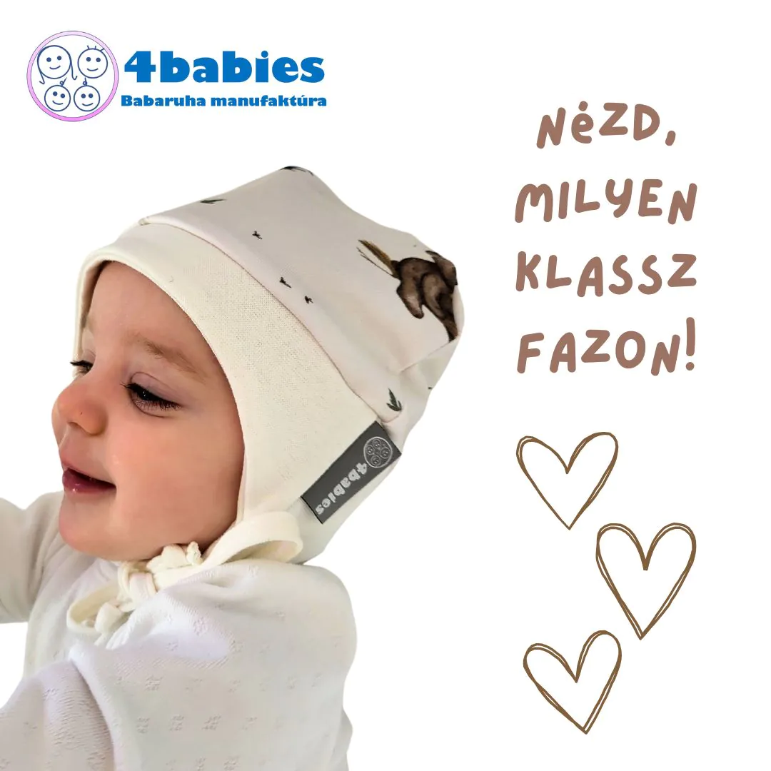 4BABIES "Nyuszifül" babasapka - Image 2
