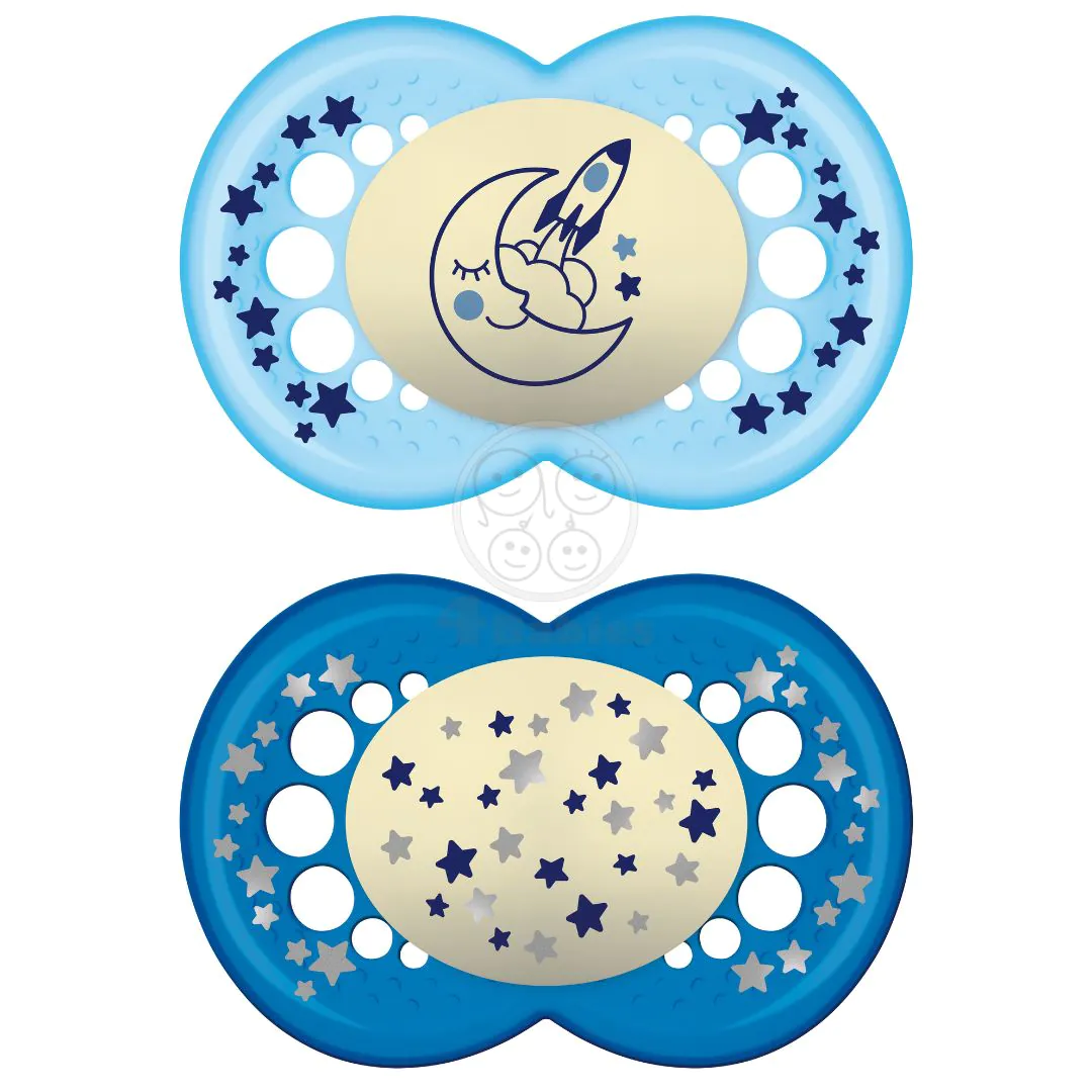 MAM Original Night éjszakai cumi DUPLA 6+ hónap, kék hold