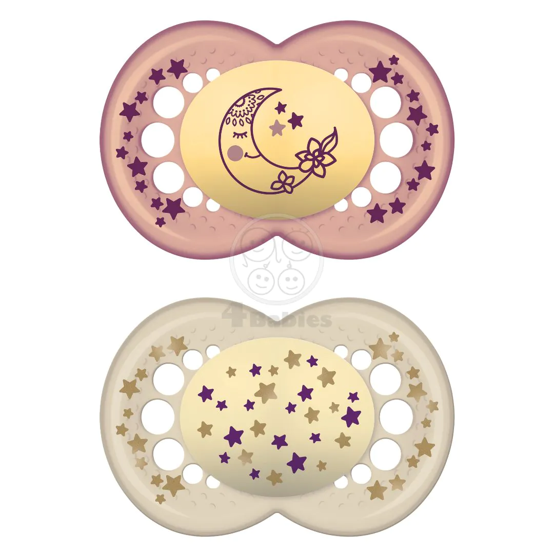 MAM Original Night éjszakai cumi DUPLA 6+ hónap, lila hold