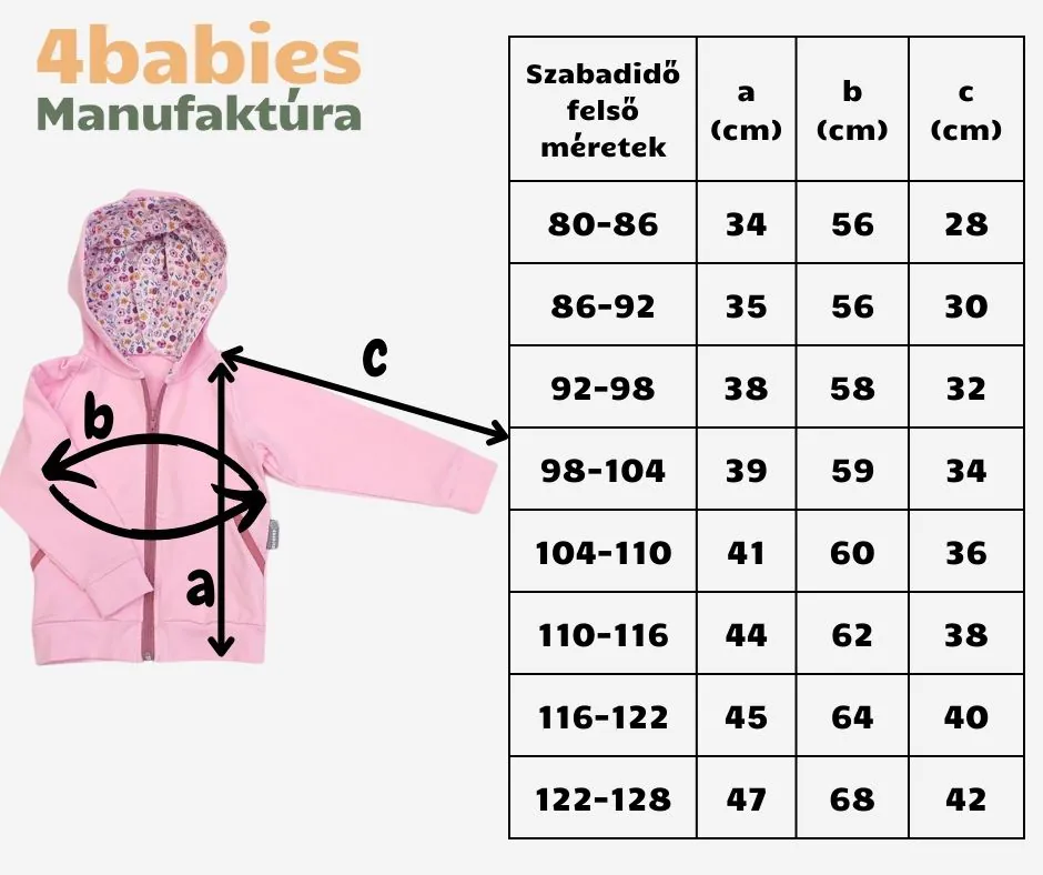 4BABIES "Vidám virágok" kapucnis-cipzáros pulcsi - Image 6