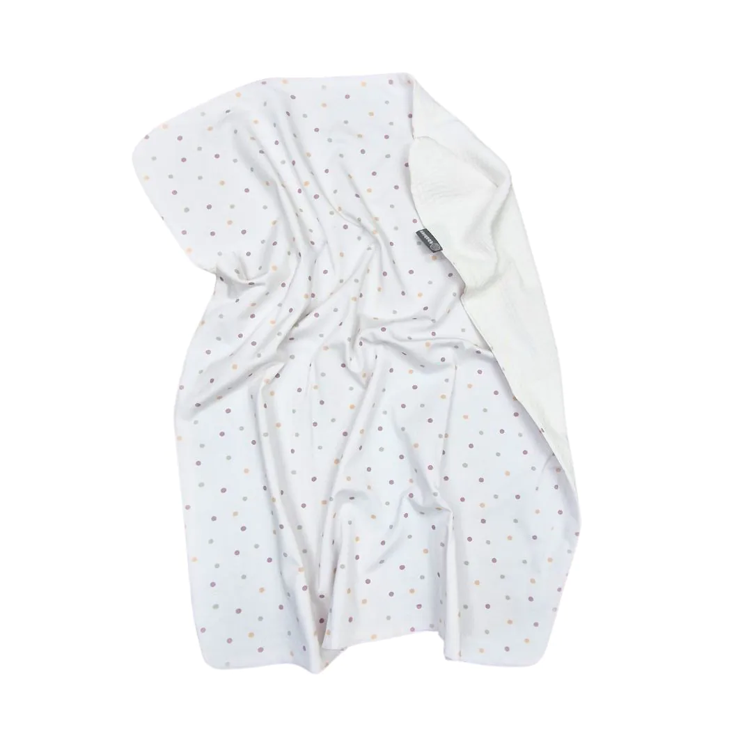 4BABIES "Pöttyöcskék" nyári babatakaró, 65x75cm