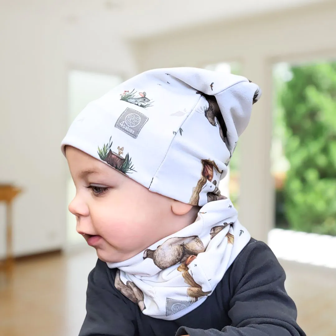 4BABIES "Édesmézes" kétrétegű sapka-sál szett - Image 2