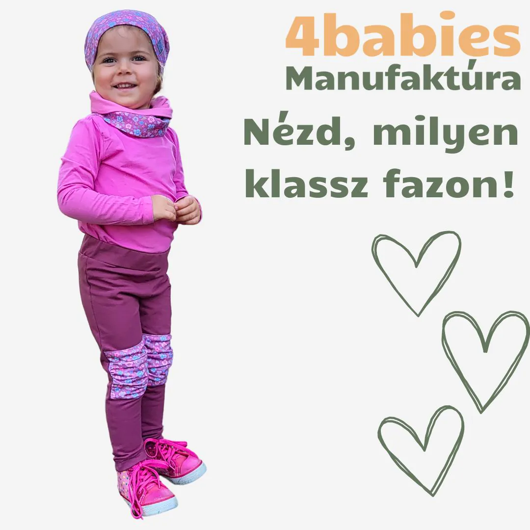4BABIES Térdfoltos leggings, lila & summer flowers - Image 2