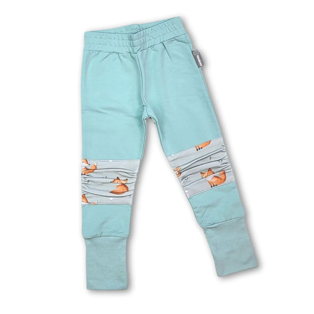 4BABIES "Rosszcsont" térdfoltos szabadidő nadrág, bambusz & Rókica